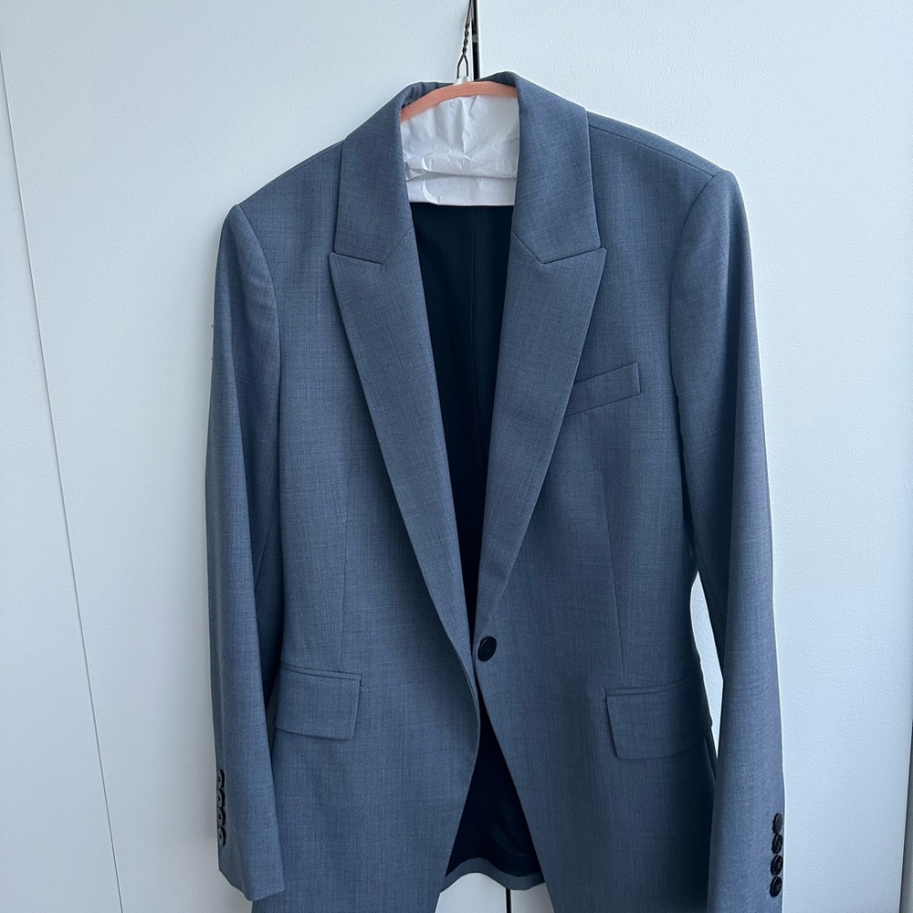 E Thiene blazer size 2 blue gray melange